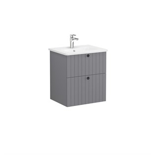 VitrA Root Groove Çekmeceli Lavabo Dolabı 60 cm Mat Gri 69417