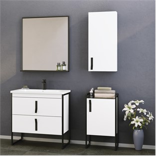 ORKA Modena Banyo Dolabı Takımı Mat Beyaz Lake 100 cm ORKA5003408