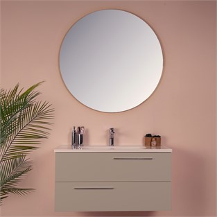 Kobos Serenity 100 cm Banyo Dolabı Seti Latte