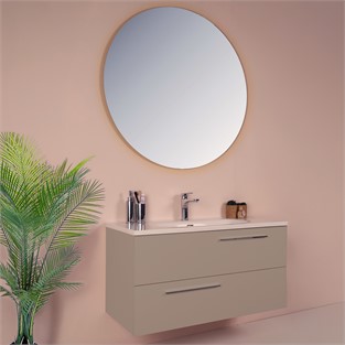 Kobos Serenity 100 cm Banyo Dolabı Seti Latte