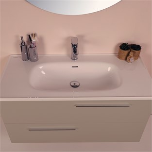Kobos Serenity 100 cm Banyo Dolabı Seti Latte