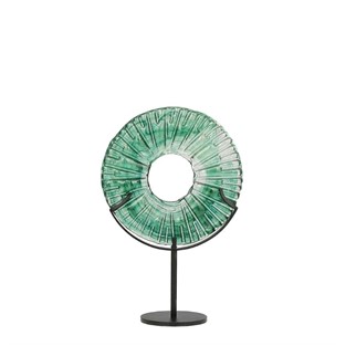 Vitale Dekoratif Küçük Cam Disk Yeşil AK.KKD0028
