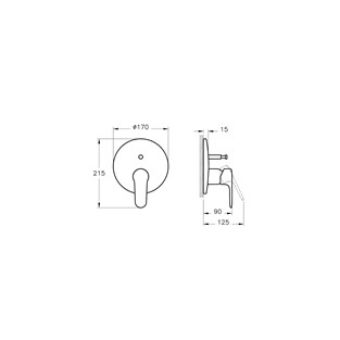 Artema Root Round Ankastre Banyo Bataryası Mat Siyah A4272736