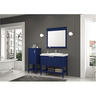 ORKA Bastle Banyo Dolabı Takımı Mat Lacivert 105 cm ORKA5002321