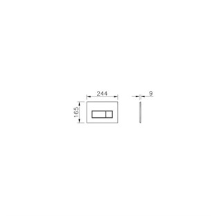 VitrA Root Square Kumanda Paneli Parlak Beyaz 740-2300