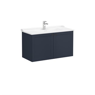 VitrA Root Classic Kapaklı Lavabo Dolabı 100 cm Mat Lacivert 68748