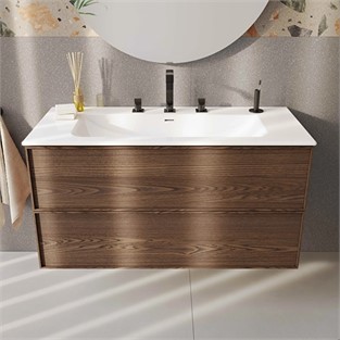 VitrA Suit Lavabo Bataryası 3 Delikli Parlak Siyah A4278439