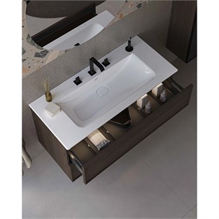 VitrA Suit Lavabo Bataryası 3 Delikli Parlak Siyah A4278439