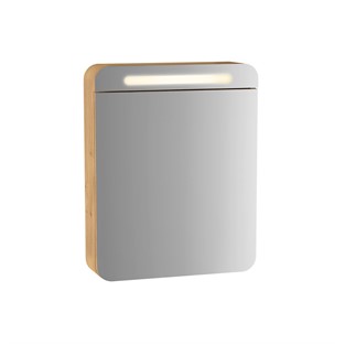 VitrA Sento Aydınlatmalı Dolaplı Ayna Meşe (Sağ) 50 cm 60892