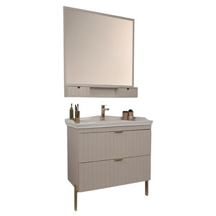 Kobos Noble 80 cm Banyo Dolabı Seti Luna