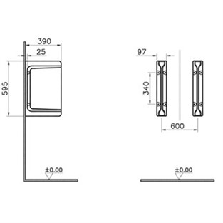 VitrA Arkitekta Pisuvar Ara Bölme 5172L003-0155