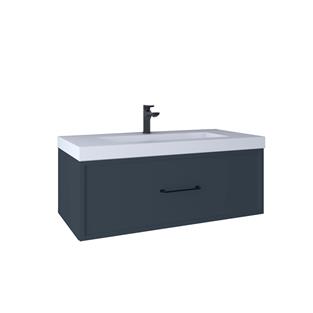 Kobos Frame 100 cm Lavabo Dolabı Blue Grey KB710023