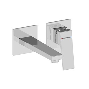 Artema Minimax Square Ankastre Lavabo Bataryası Kısa Krom A43592