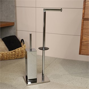 Kobos Hareketli WC Set Kare Parlak Krom KBW-871CR
