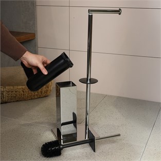 Kobos Hareketli WC Set Kare Parlak Krom KBW-871CR
