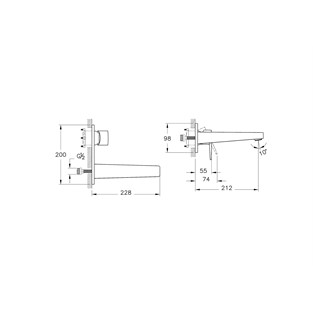 Artema Flow Square Ankastre Lavabo Bataryası Krom A43180