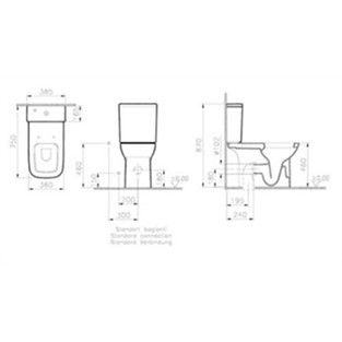VitrA S20 Özel İhtiyaç Arkası Açık Klozet 5293L003-0088