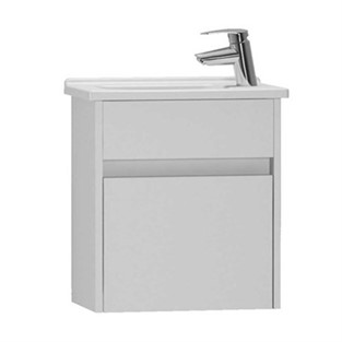 VitrA S50+ Dar Lavabo Dolabı 45 cm Parlak Beyaz Sol 53023