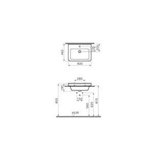 VitrA S50 Tezgahüstü Lavabo 60 cm 5310B003-0861