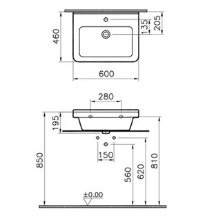 VitrA S50 Çanak Lavabo 60 cm 5310B003-0973