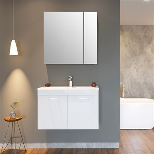 ORKA Bafa Banyo Dolabı Takımı Beyaz 80 cm ORKA5000061