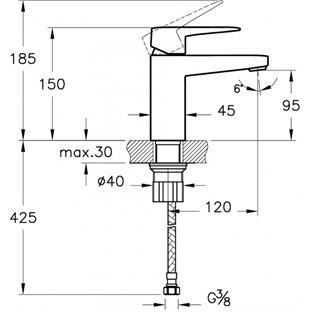 Artema Root Square Lavabo Bataryası Soft Altın A4273274