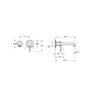 Artema Minimax Round Ankastre Lavabo Bataryası Krom (Uzun) A43549
