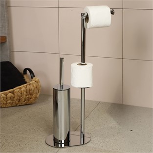Kobos Hareketli WC Set Yuvarlak Parlak Krom KBW-829CR