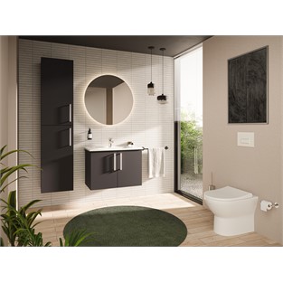 VitrA Root Flat Boy Dolabı 40 cm Mat Fırtına Gri 68003