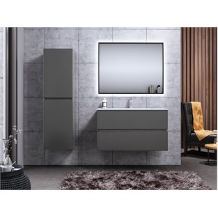 ORKA Nest Banyo Dolabı Takımı Mat Antrasit Lake 70 cm ORKA5000544