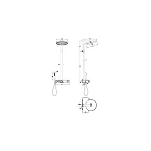 VitrA Prime Round 300 B Duş Sistemi Termostatik Banyo Bataryalı Krom A47313