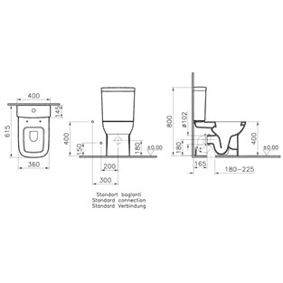 VitrA S20 Square Klozet 5512L003-0092