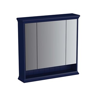 VitrA Valarte Neo Aynalı Banyo Dolabı Aydınlatmalı 80 cm Çelik Mavi 65793