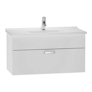 VitrA S50 Lavabo Dolabı 80 cm Tek Çekmeceli Parlak Beyaz 56068
