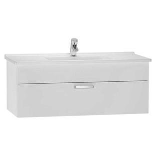 VitrA S50 Lavabo Dolabı 120 cm Tek Çekmeceli Parlak Beyaz 56072