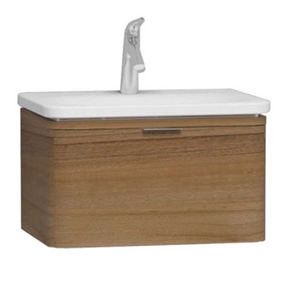 VitrA Nest Trendy Lavabo Dolabı 60 cm Tek Çekmeceli Hareli Doğal Ahşap 56135