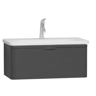 VitrA Nest Trendy Tek Çekmeceli Lavabo Dolabı 80 Cm Parlak Antrasit 56137