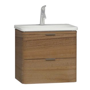 VitrA Nest Trendy Lavabo Dolabı 60 cm 2 Çekmeceli Hareli Doğal Ahşap 56144