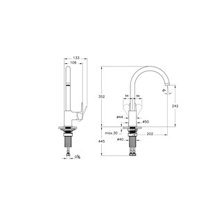 Artema Flow Soft C Tipi Eviye Bataryası Krom A43419