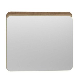 VitrA Nest Trendy Aydınlatmalı Ayna 80 cm Hareli Doğal Ahşap 56163