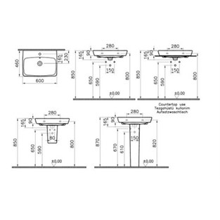 Metropole Lavabo 60 cm-Beyaz 5662B003-0001