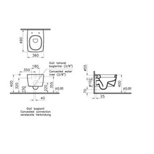 VitrA Metropole Asma Klozet 48 cm 5671B003-0559