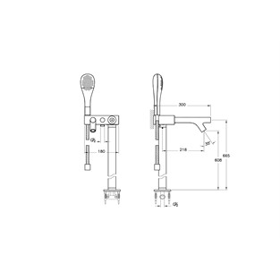 VitrA İstanbul Joystick Küvet Bataryası El Duşlu (Yerden) Krom A41819