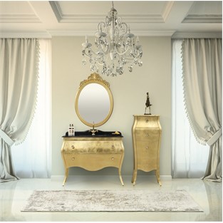 ORKA Prestige Banyo Dolabı Takımı Altın Varak 110 cm ORKA5000649