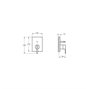 VitrA Suit Ankastre Banyo Bataryası Krom A42838