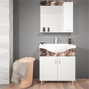 ORKA Duru Ayaklı Banyo Dolabı Takımı Emprador 65 cm ORKA5002450
