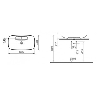 Memoria Çanak Lavabo 80cm-Beyaz 5882B403-0041