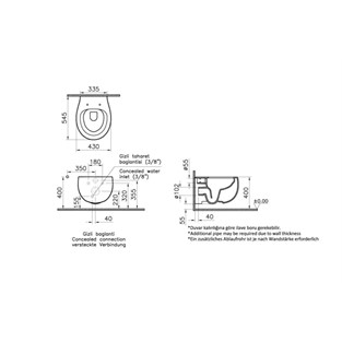 VitrA Memoria Rim-ex Asma Klozet 54 cm Mat Beyaz 5885B401-0559
