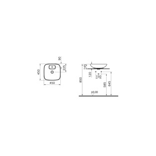VitrA Memoria Çanak Lavabo Mat Siyah 5887B483-0041