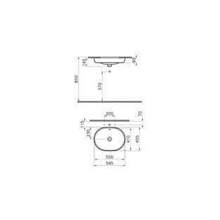 VitrA Metropole Tezgahaltı Lavabo 5942B003-1082